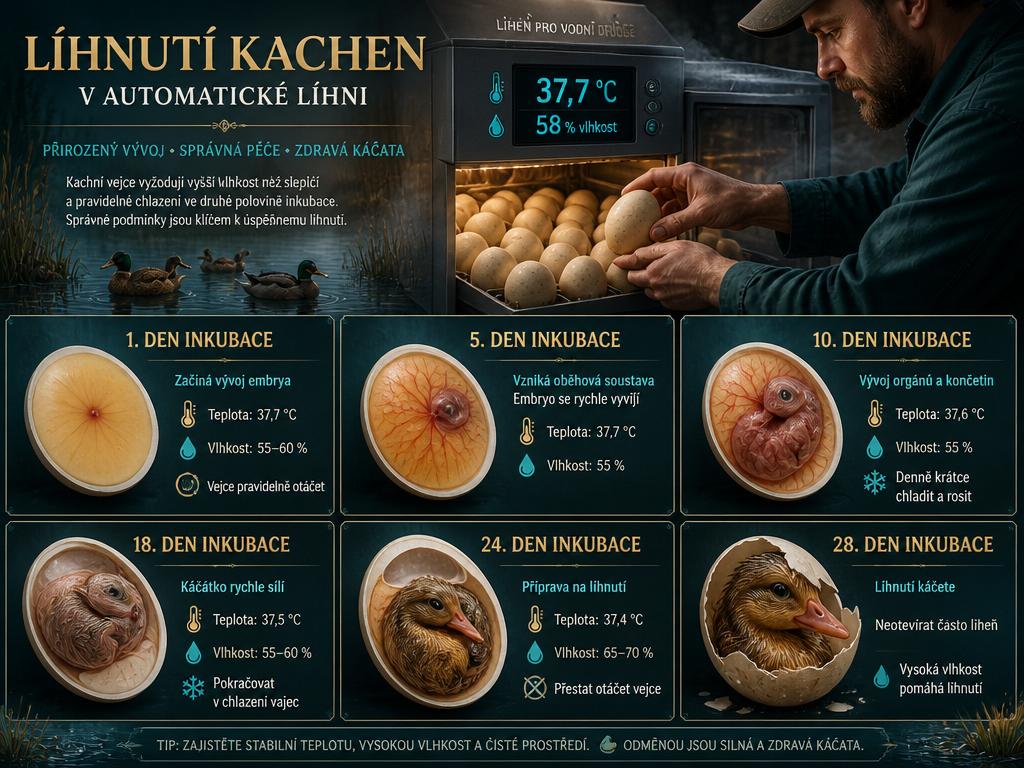 Líhnutí kachen a kachní vejce
